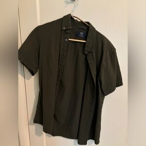 Dark Green Men’s Medium 1901 Seersucker Button Up Shirt